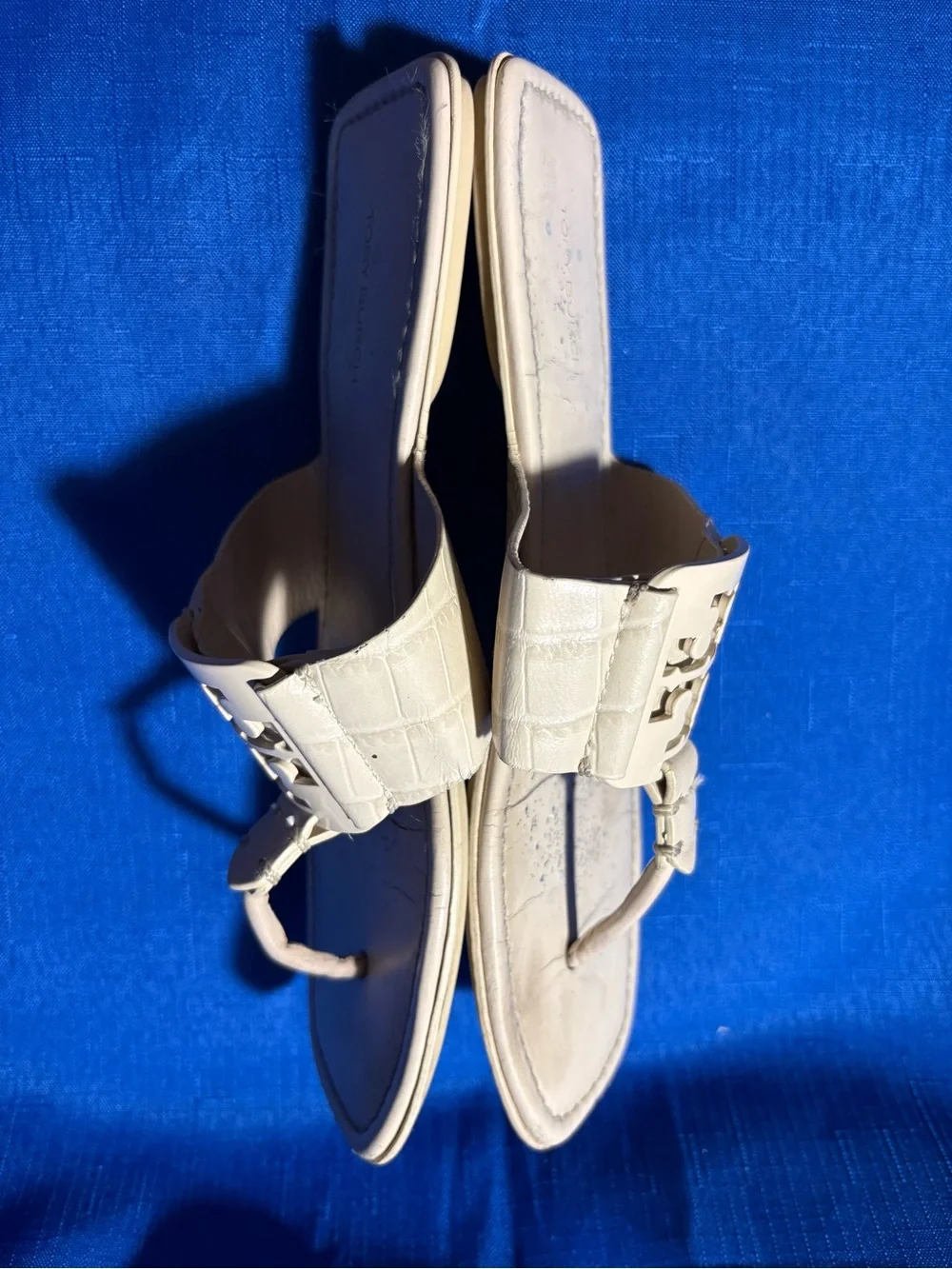 Tory Burch cream soft thong sandals